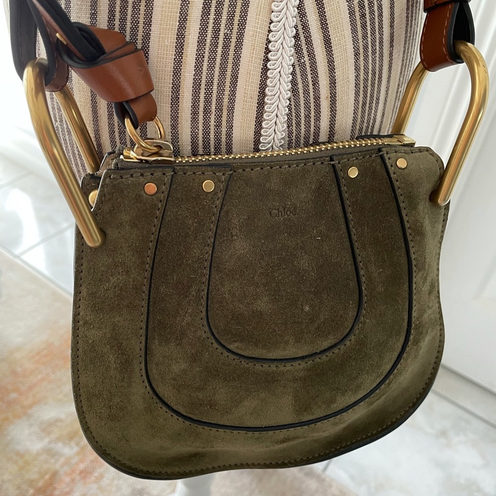 Chloe Mini Marcie Army Green Suede